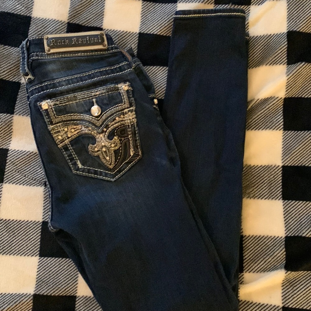 Rock revival womens jeans size 29mid rise skinny